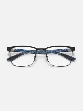 Ray-Ban RB8421 2904 54-19 Optical Black Metal Rectangular Eyeglasses
